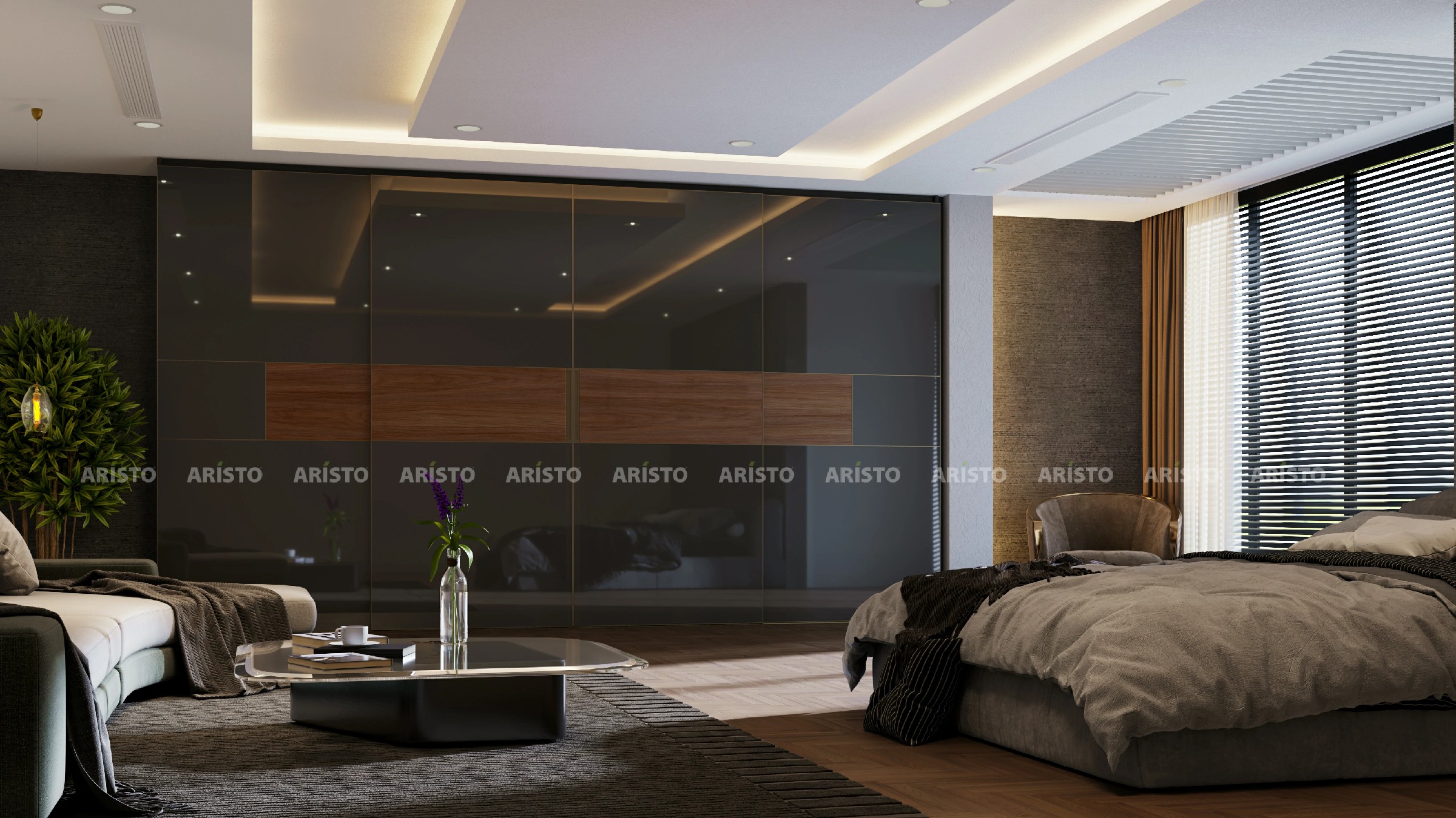 tes-01-shutter-finish-graphite-blackhigh-glossy-and-walnut-natural