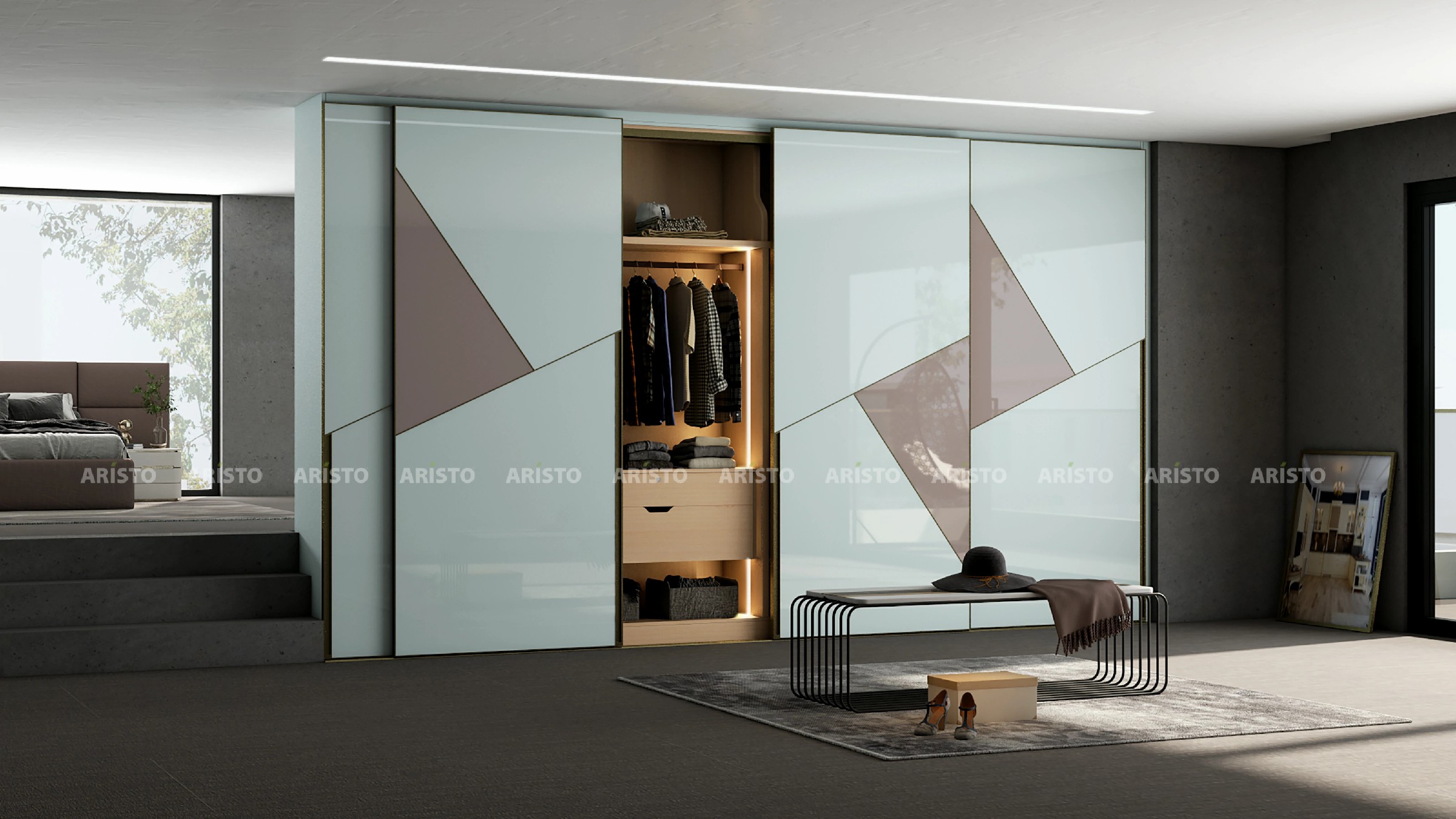 MSC 02 - SHUTTER FINISH - ICE MINT & SLATE POLISH(HIGH GLOSSY) copy